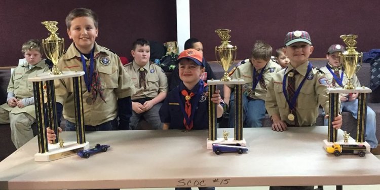 Boy Scouts hold Pinewood Derby