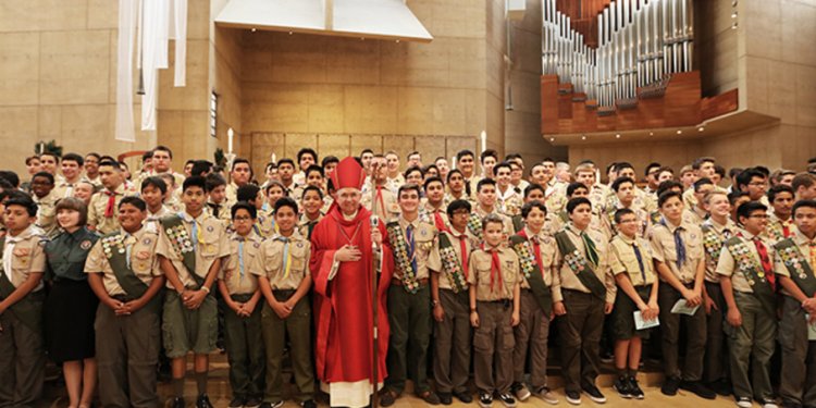 Banner boy scouts archbishop