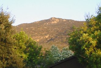 Cowles Mountain summit, the way it looks almost every morning from our front window.